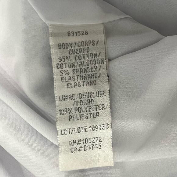 Theia Blue White Black Floral Faux Button Front Mandarin Collar Sheath Dress 2 - Picture 7 of 13